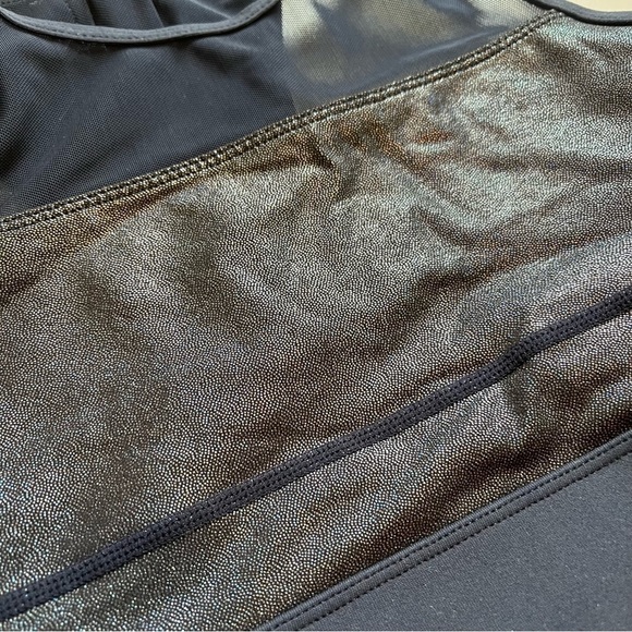 Zyia active size S navy blue twilight all star sports bra glitter mesh - Picture 4 of 7